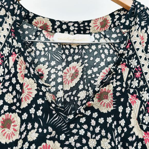 Natalie Martin Fiore Vintage Florals Midnight Black Mini Short Dress XS Small - Picture 8 of 10